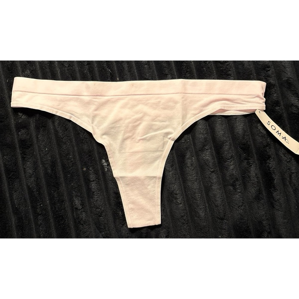 NEW Soma Intimates Seamless Thong in Light Pink/Sugar Coated, Medium